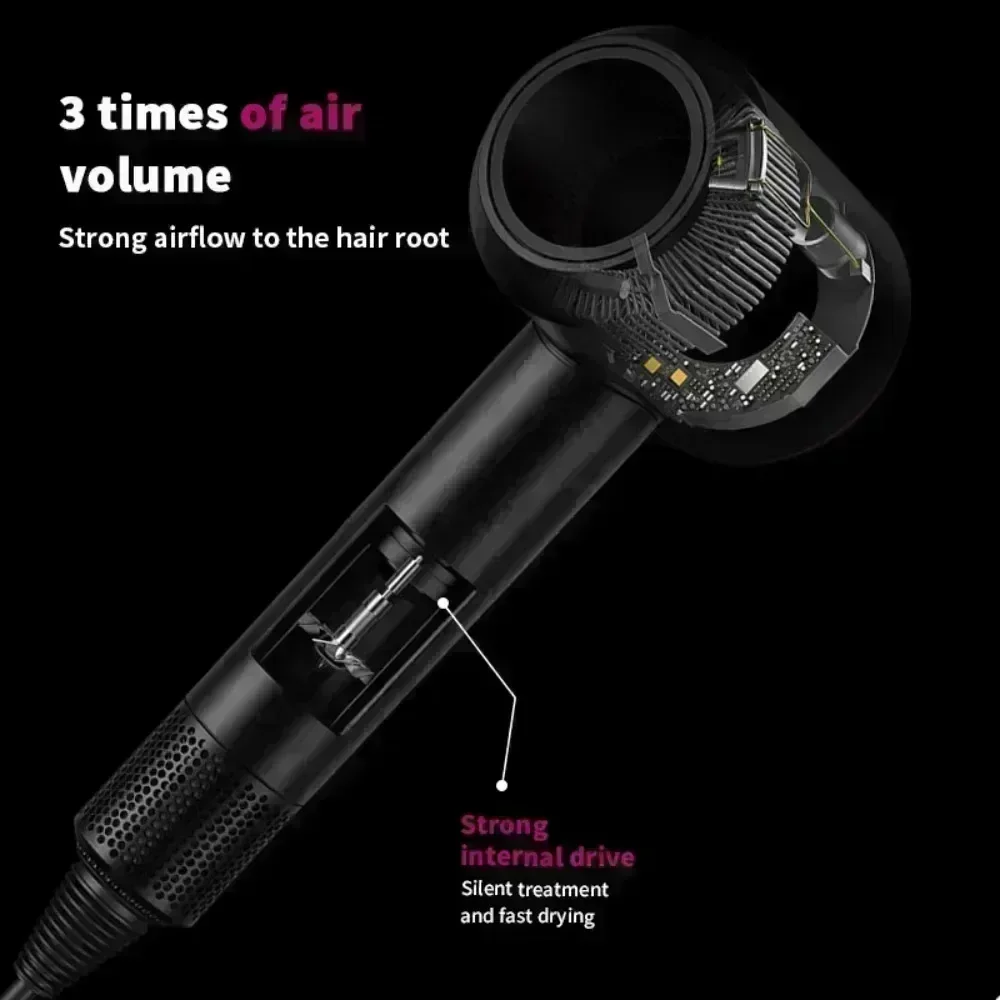 Secador de cabelo profissional 5 em 1, com funcionalidade de ar quente e frio – Ferramenta de estilo leve e termostática para cabelos lisos - Image 3
