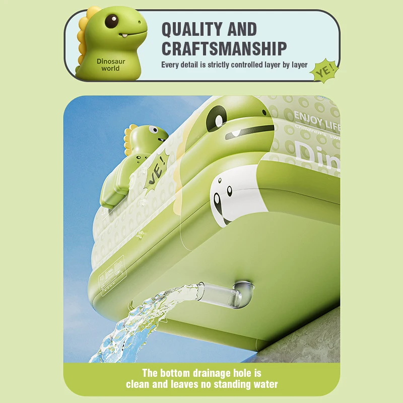 Large Inflatable Swimming Pool Foldable Swimming Pool Portable Indoor Outdoor Garden Family Bath Water Play Toy Kid Adult Gift - Image 5
