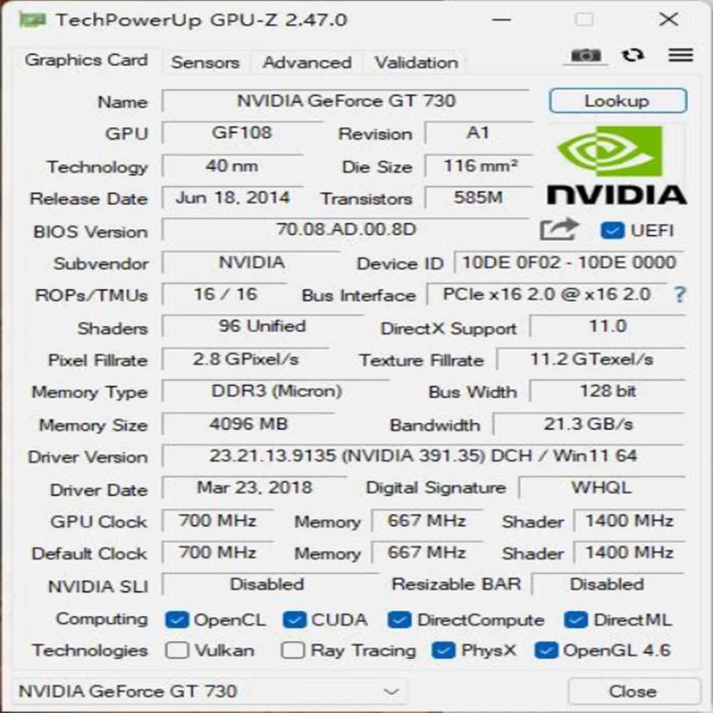 SEJISHI SJS Video Card GeForce GT730 Display Vga Cards 4GB DDR3 128Bit Computer Graphics Card for Game PC GT 730 4G D3 HDMI DVI - Image 2