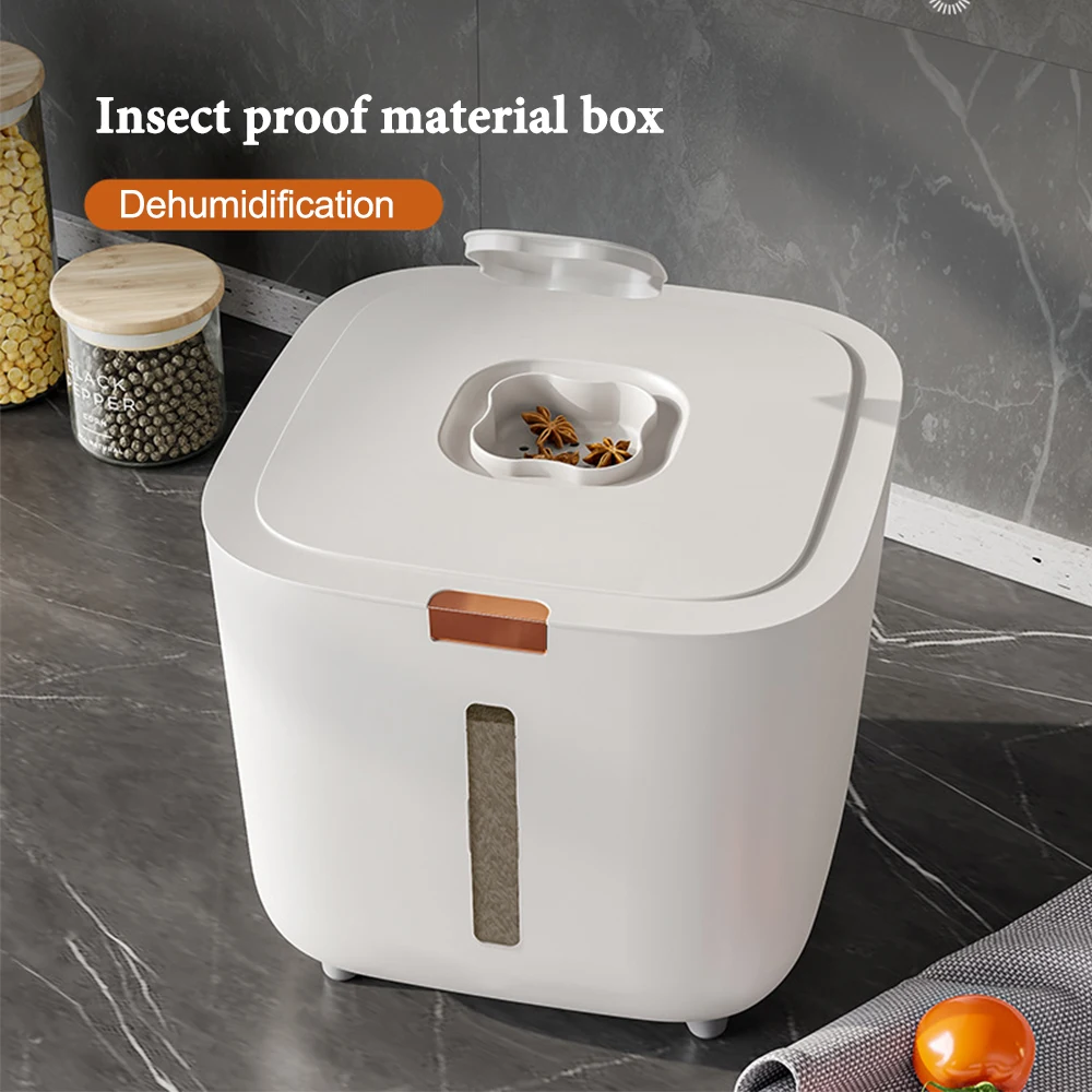 Insect Proof Moisture Proof Rice Box Grain Sealed Jar Kitchen Container 5/10KG Storage Kitchen Container Storage Box with Lid - Image 5