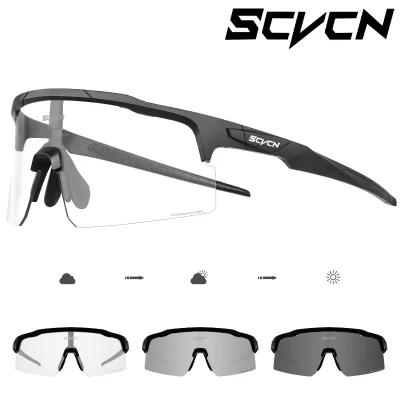 SCVCN Photochromic Cycling Sunglasses for Men Bike Glasses Cycling MTB UV400 Goggles Women Hiking Eyewear Sports Running Glasses