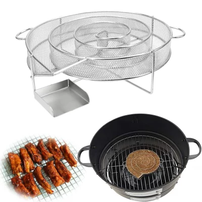 Gerador de fumaça fria chip caixa de fumo madeira poeira quente fumante salmão bacon peixe mini maçã madeira aço churrasqueira grill