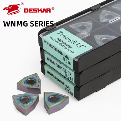 Deskar 100% de torneado de torno CNC, WNMG618/918 hoja de carburo original, WNMG080404, WNMG080408 LF618 LF918, 100%