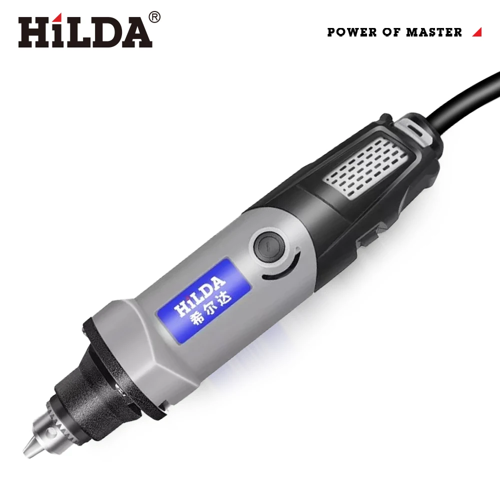 Hilda 400w ferramenta rotativa 6 posições ferramentas de moagem mini broca moedor elétrico ferramentas elétricas velocidade variável mini máquina moagem - Image 2