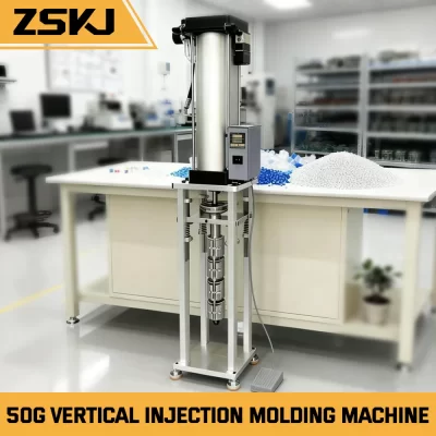 Zten 50g Vertical Injection Molding Machine Desktop Polymer Plastic Injection Molding Machine 220V/110V USB Head Plug Molding