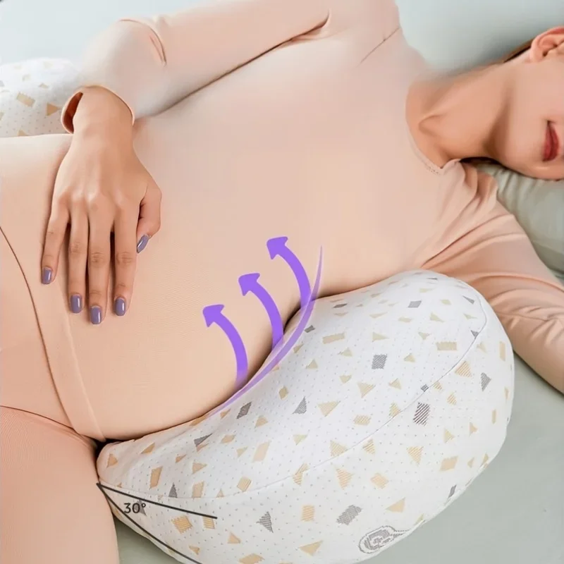 Travesseiro de gravidez em forma de u ajustável, toque macio, almofada de suporte de corpo inteiro, capa removível, travesseiro traseiro portátil para dormir lateral - Image 2
