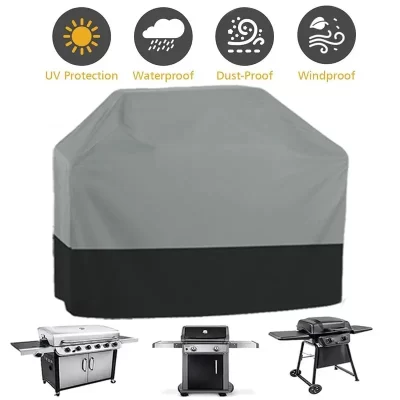 210t oxford pano ao ar livre capa para churrasco à prova dwaterproof água forno capa protetora de jardim resistente uv resistente carbono grill capa