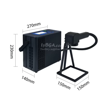 Máquina portátil sem fio da marcação do laser bateria de lítio máquina da gravura do metal para o aço inoxidável plástico do pvc 20w 30w 50w
