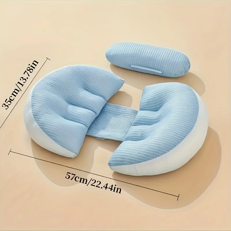 Almofada de maternidade em forma de U para travessas laterais – suporte para barriga e costas, conforto ergonômico para mulheres grávidas. Presente ideal. - Image 4