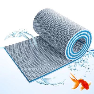 Almofada de esponja de filtro de favo de mel de aquário reutilizável de 8 camadas, mídia de filtro bio forte para tanque de peixes e lago, fácil de cortar e limpar