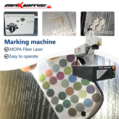 Máquina de marcação a laser de fibra 3D com função de foco automático para gravação em superfície irregular de alta potência 50W 60W para gravação profunda