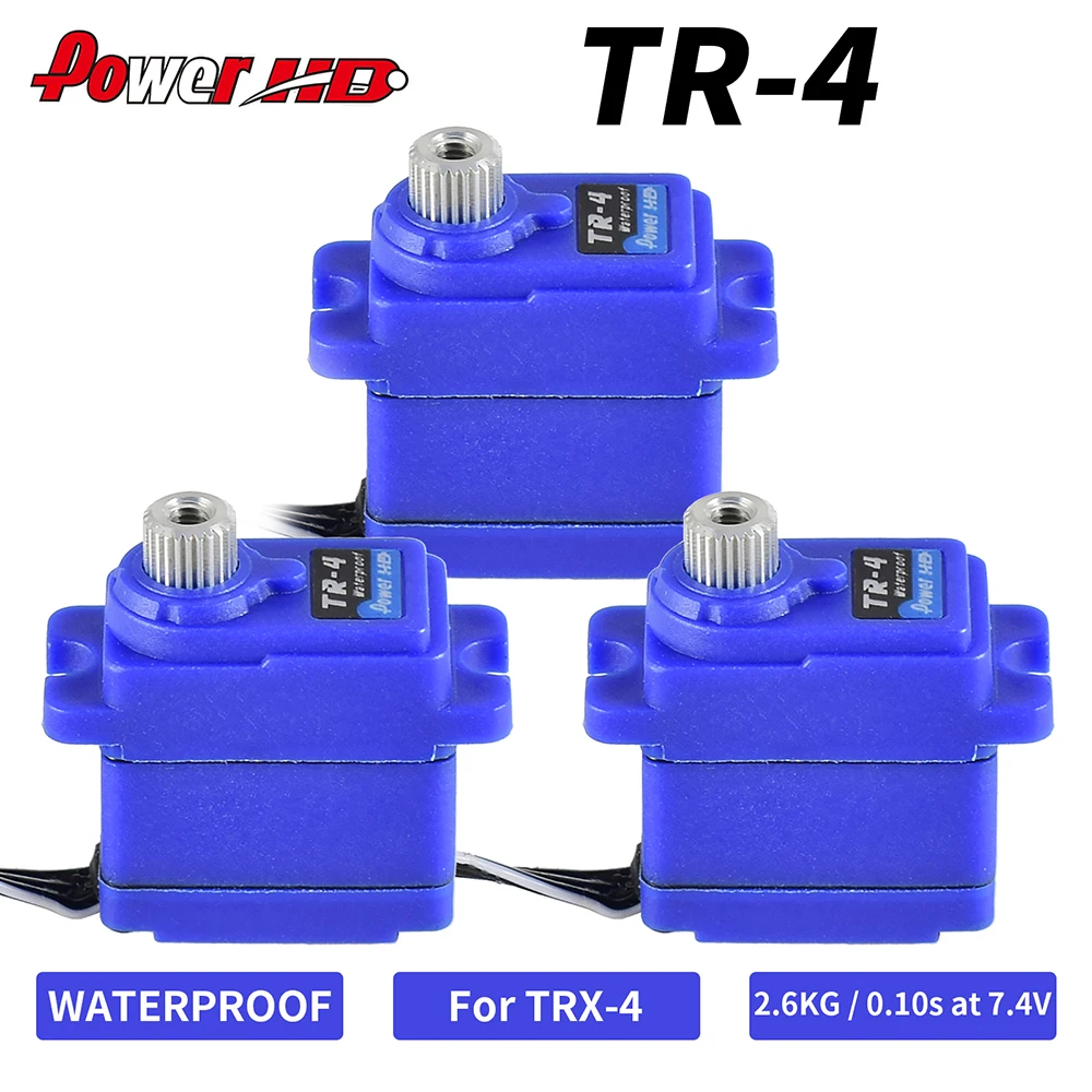 PowerHD TR-4 Mini 7.4V 2.6KG Waterproof Metal Gear Servo for Traxxas TRX4 Replaces 2065