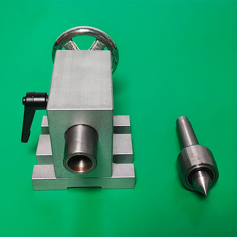 MT2 Tailstock 65mm de altura central para 80mm Chuck 4o eixo CNC Router Máquina de gravura Kit de ferramentas de perfuração e fresagem - Image 3