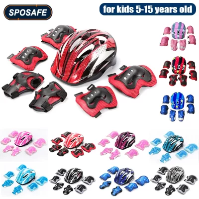 Crianças ajustável capacete conjunto de equipamentos de proteção esportes joelho cotovelo almofadas de pulso para crianças meninos meninas bicicleta skate scooter rolo