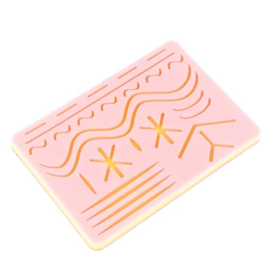 Kit de sutura de pele modelo de treinamento médico silicone sutura prática almofada de sutura cirúrgica modelo de pele traumática humana