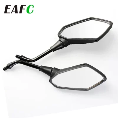 2Pcs/Pair Motorcycle Mirror Scooter E-Bike Rearview Mirrors Electrombile Back Side Convex Mirror 8mm 10mm Carbon Fiber