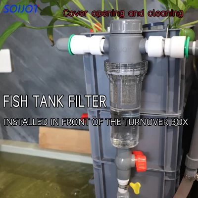 Tanque de peixes wc coletor de resíduos de peixes totalmente transparente coletor de drenagem de aquário filtro de limpeza automática