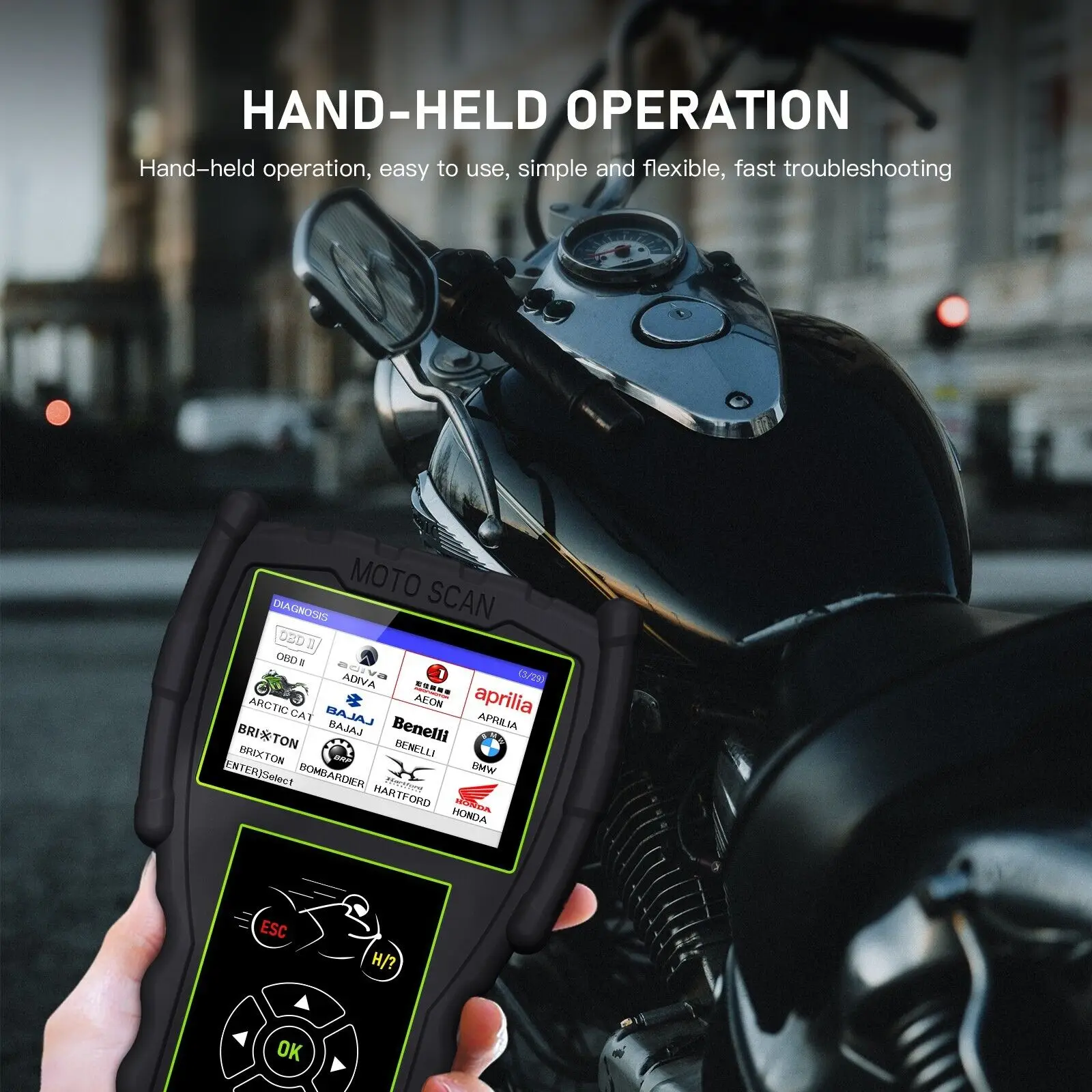 Jdiag m100 pro scanner de diagnóstico de motocicleta obd2 ferramenta de diagnóstico de falhas leitor de código de moto para bmw kawasaki yamaha suzuki ktm - Image 4