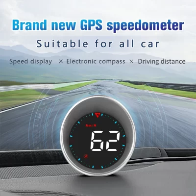 Car HUD Car Head-up Display Digital Speedometer Display Driving Mileage Angle Overspeed Alarm and Fatigue Driving Alarm HUD