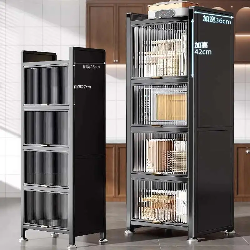 Armários de cozinha de metal modernos, armário de armazenamento multicamadas, prateleiras de chão, móveis multifuncionais zt50kc - Image 2