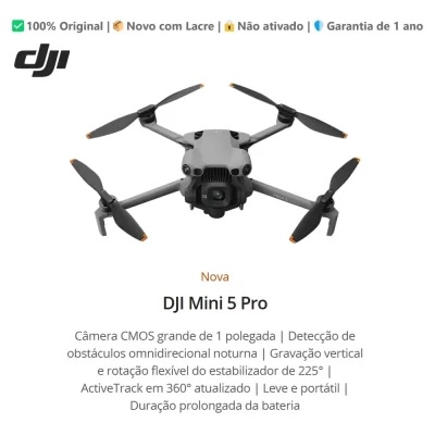 100% Original DJI Mini 5 Pro Drone RC-N3 with 1 Battery or Fly More Combo with 3 Batteries RC2 Combo Brand New Unactivated Seal