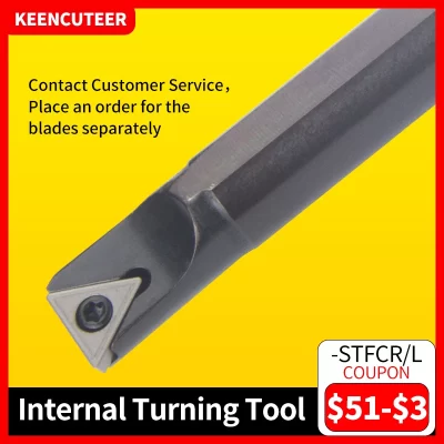 CNC Lathe Internal Turning Tool Holders -STFCR09/11/16, Wear-Resistant Internal Hole Screw Tool Shanks for Metalworking Machines