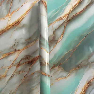 50cm de espessura nova decoração de mármore papel contato à prova de óleo cozinha adesivos auto adesivo à prova dwaterproof água removível papel de parede para banheiro