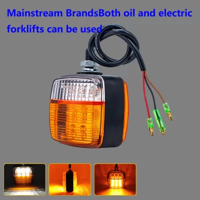 High Brightness Motorcycle Forklift Lights Dual Side Turn Signals Indicator Light 12V 24V Forklift LED Lamp 12V-80V White Amber