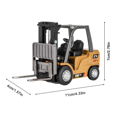 Full Proportion Mini Alloy Forklift 1:64 Remote Control Car Electric Engineering Car Model Boy Gift