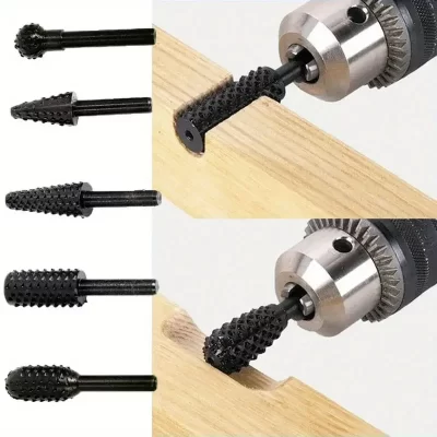 Conjunto de brocas de 1/4 '', 5 peças, ferramentas de corte para carpintaria, faca, ferramenta de escultura em madeira, carpintaria, ferramentas de corte de madeira, conjunto de brocas
