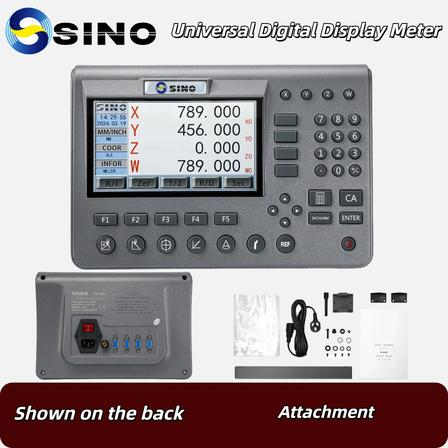 SDS200 Multilingual 4 Axis Milling Lathe LCD DRO Digital Readout Display AC110V/220V Display For TTL linear Scale Displacement - Image 2