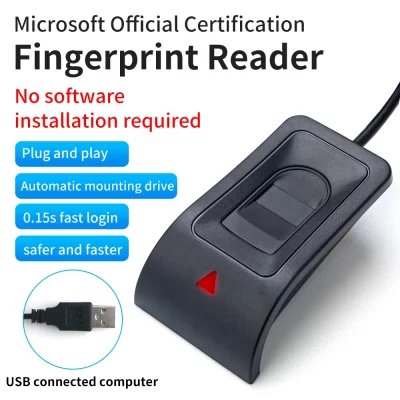 Dispositivo biométrico do módulo do scanner do leitor usb de login da impressão digital para windows 10 11 olá chave de segurança biométrica login seguro do conta
