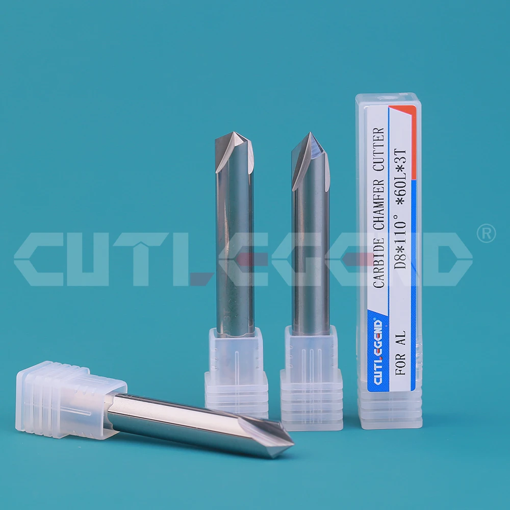 CUTLEGEND Carbide Chamfer End Mill CNC V Cutter Tip Angle 30 40 45 50 60 70 80 90 100 110 120 130 140 150 Degree for Aluminum - Image 5