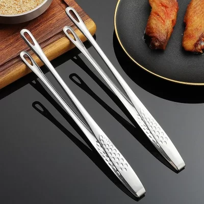 Pinças de cozinha para churrasco, pinças para cozinhar, aço inoxidável, salada, carne, alimentos, clipe, buffet, ferramentas para churrasco, utensílios de cozinha