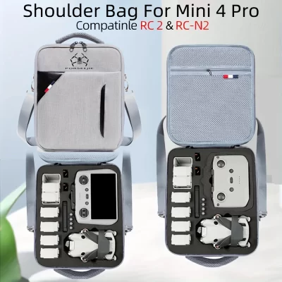 Bolsa de armazenamento para mini 4 pro bolsa de ombro viagem maleta caixa portátil para mini 4 pro rc 2/RC-N2 controlador drone acessórios