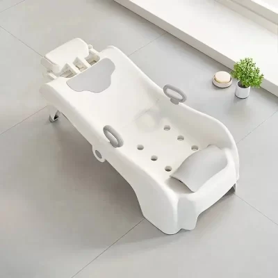 Couro cabeludo japonês água spa cabeleireiro bebê plástico shampoo cama dobrável bacia cadeira profissional sillon peluqueria móveis