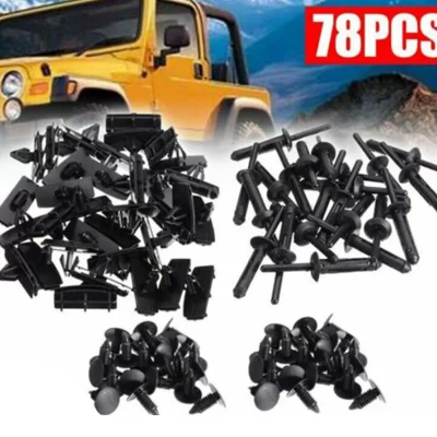78 pçs completa fender flare kit de montagem de clipe de ferragem para jeep wrangler jk modelos 2007-2018 para jeep gladiator (jt) 2020 8109006