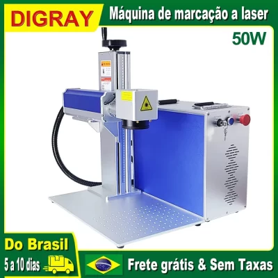 DIGRAY 50W Máquina de marcação a laser de fibra MAX Hunst Fonte de laser de fibra para marcação de ouro prata alumínio cobre corte de metal
