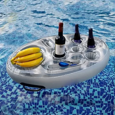 Lnflatable PVC Water Ice Bar Ice Tray Party Porous Coaster Tray