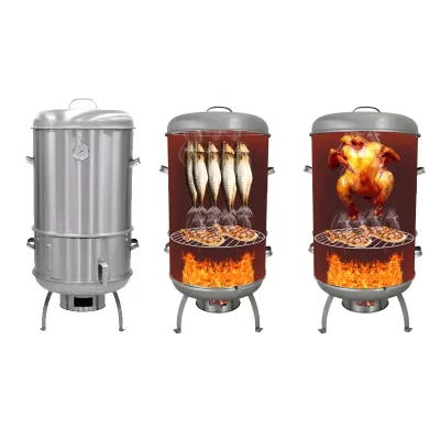 Casa interior ao ar livre mini torrador de pato a carvão portátil frango peixe grill fumante churrasqueira