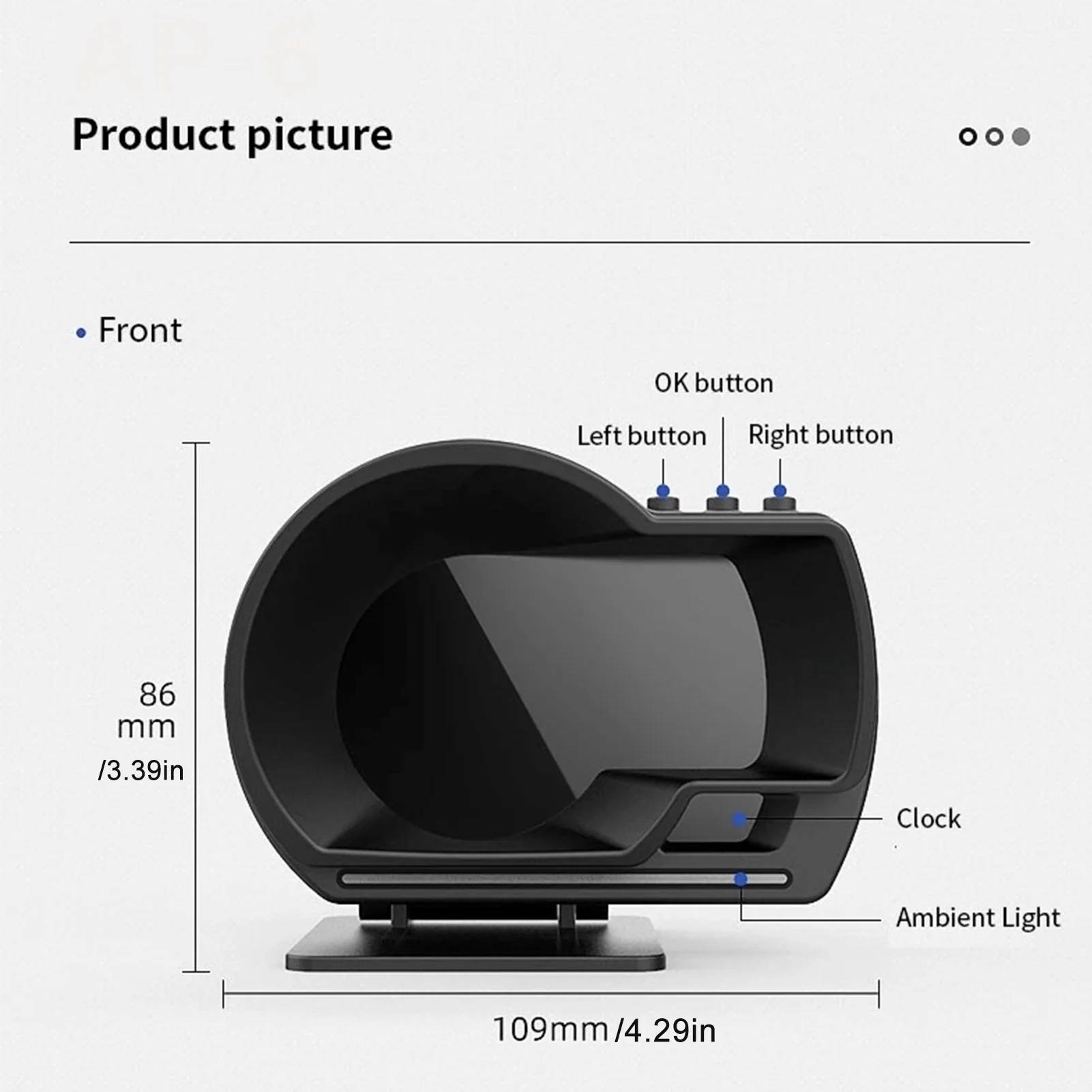 Car Smart Head Up Display OBD2 GPS Digital HUD Speedometer Turbo RPM Alarm Head‑Up Displayer - Image 6