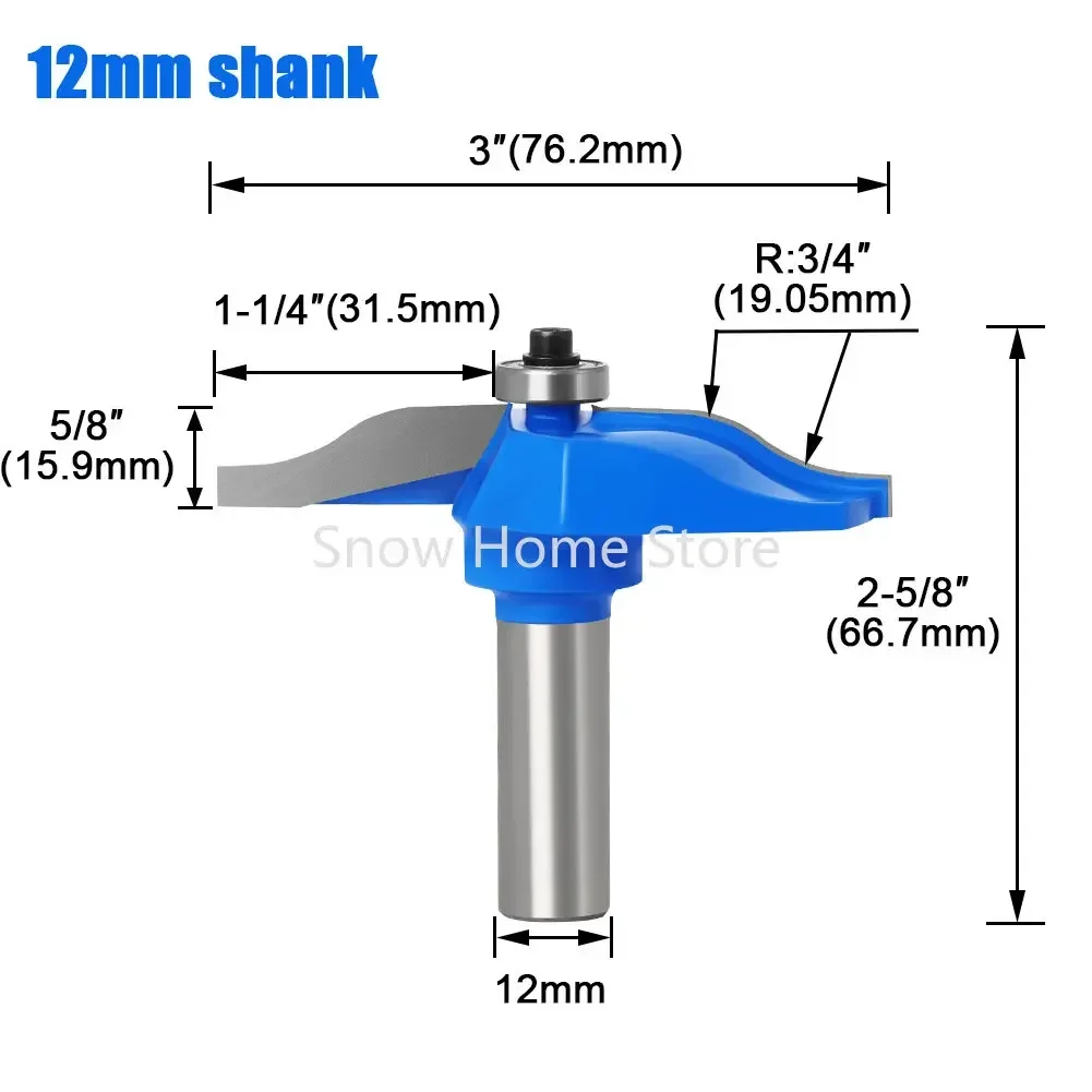 Household Door Board Knife 1/2 Handle 12 Bakelite Milling Slotting Trimming Machine Cutter Head Cabinet Panel - Image 3