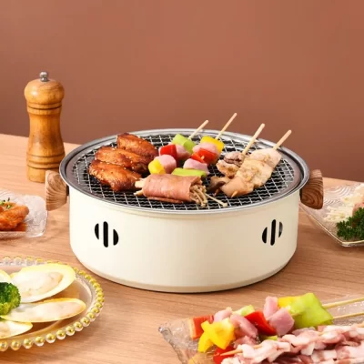 Nova churrasqueira de aço inoxidável multifuncional bege verde preto fogão para churrasco antiaderente fogão para churrasco suprimentos