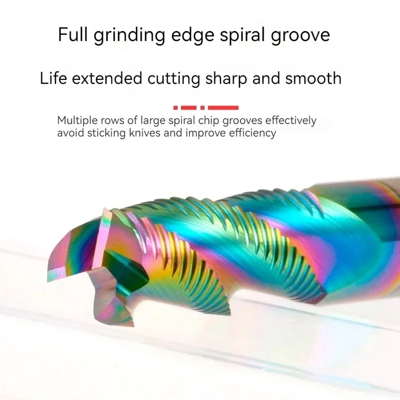 HRC60 Roughing End Mill Solid Carbide 3 Flutes For Metal Aluminum MDF Fiberglass Acrylic Wood Copper Plastic CNC Machine Tool - Image 4