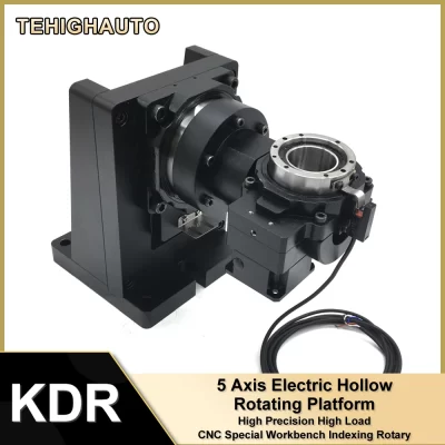 Hollow Rotating Platform 4th 5th Axis Motorized 360 Degree Electric Rotary Table for CCD Visual Positioning Detection Dispenser