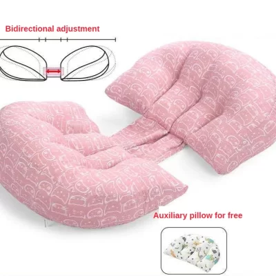 Travesseiro para mulheres grávidas, lado da cintura, multifuncional, em forma de u, suprimentos para dormir, abdominal, travesseiro para gravidez, suporte para dormir