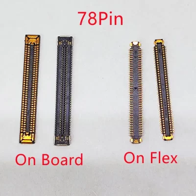 5-20 pces tela lcd flex fpc conector para samsung galaxy a52 5g a526 a526b 4g a525 b f carregador usb plugue de carregamento 78 pinos