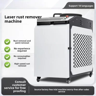 Máquina de limpeza a laser industrial de alta potência laser metal ferrugem óleo remoção de camada de óxido máquina de remoção de ferrugem a laser