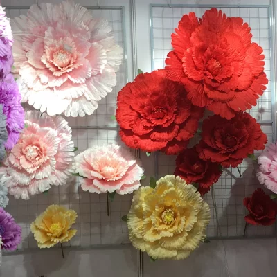 Vários tamanhos flor de casamento grande flor artificial de seda peônia cabeça flores gigantes para diy flor fundo decoração da parede