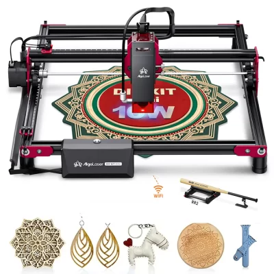 Algolaser 5w/10w máquina de corte e gravação a laser 12000mm/min poderosa carpintaria metal madeira couro acrílico diy ferramenta impressora